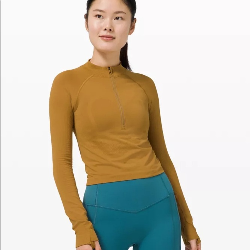 Lululemon Swiftly Tech 1/2 Zip 2.0 *Cool- Spiced Bronze / Tuscan Gold